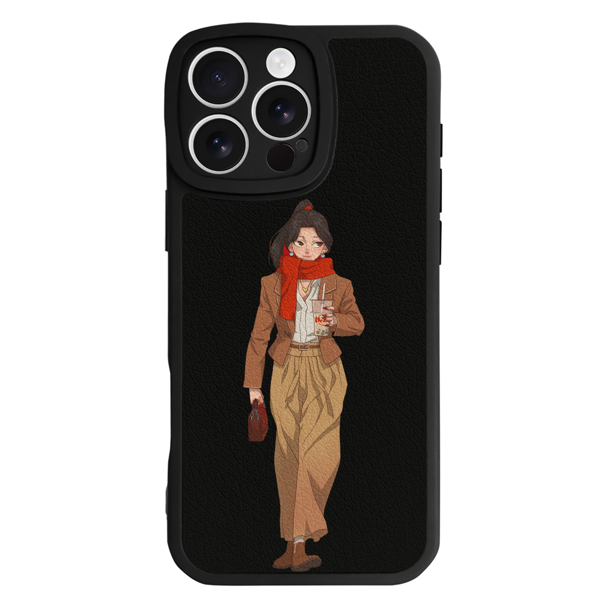 （画像用） Ne Zha 2 ナタ 魔童の大暴れ 【iPhone 16シリーズ対応】シリコンスマホケース（レザー調） 材質：シリコン